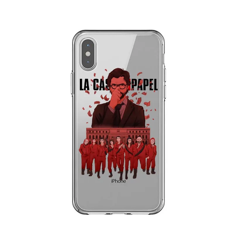 La casa de papel Tokio испанский ТВ Прозрачная мягкая силиконовая ТПУ задняя крышка чехол