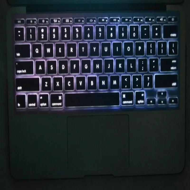 2015 США цвета радуги силиконовый защита для клавиатуры ноутбука пленка Macbook Air Pro