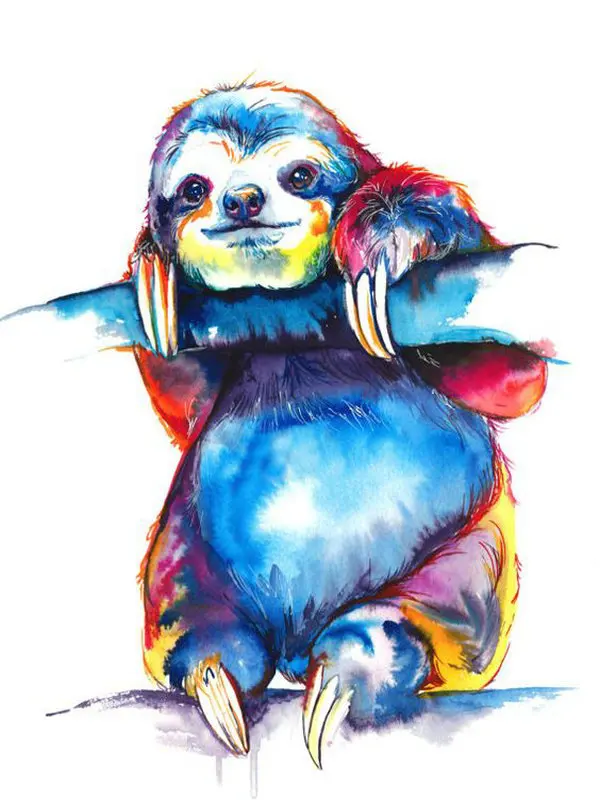 Новый 100% смола площадь дрель 5D алмазов картина нарисованными животными Ленивца