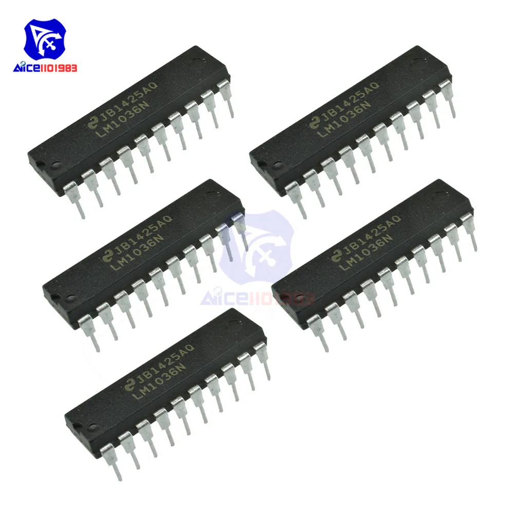 Оригинальные интегральные схемы LM1036 LM1036N TONE/VOL/BAL DUAL DC 20-DIP 5 шт./лот - купить по