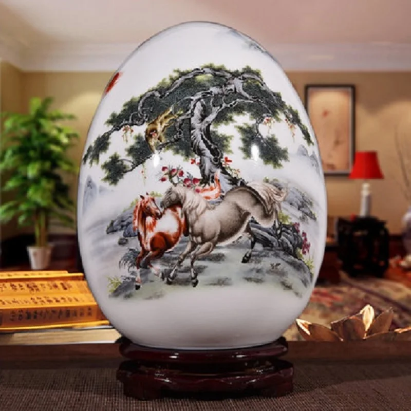 

Jingdezhen ceramics rich auspicious egg Home Furnishing decoration vase