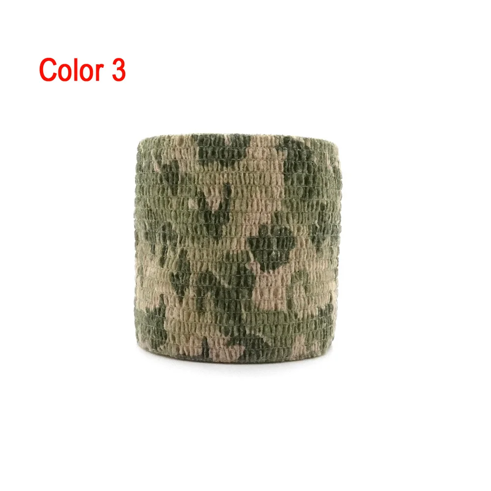 Color 3 1 рулон U pick 4,5 м* 5 см Водонепроницаемый Открытый камуфляж походный Кемпинг Охота камуфляж Стелс ленты обертывания - Цвет: Color 3