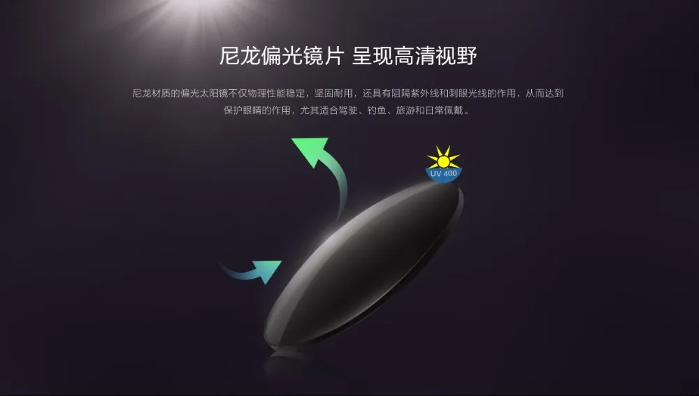Xiaomi Mijia Кастомизация TS нейлон поляризованные солнцезащитные очки ультра-тонкий легкий предназначен для путешествий на открытом воздухе
