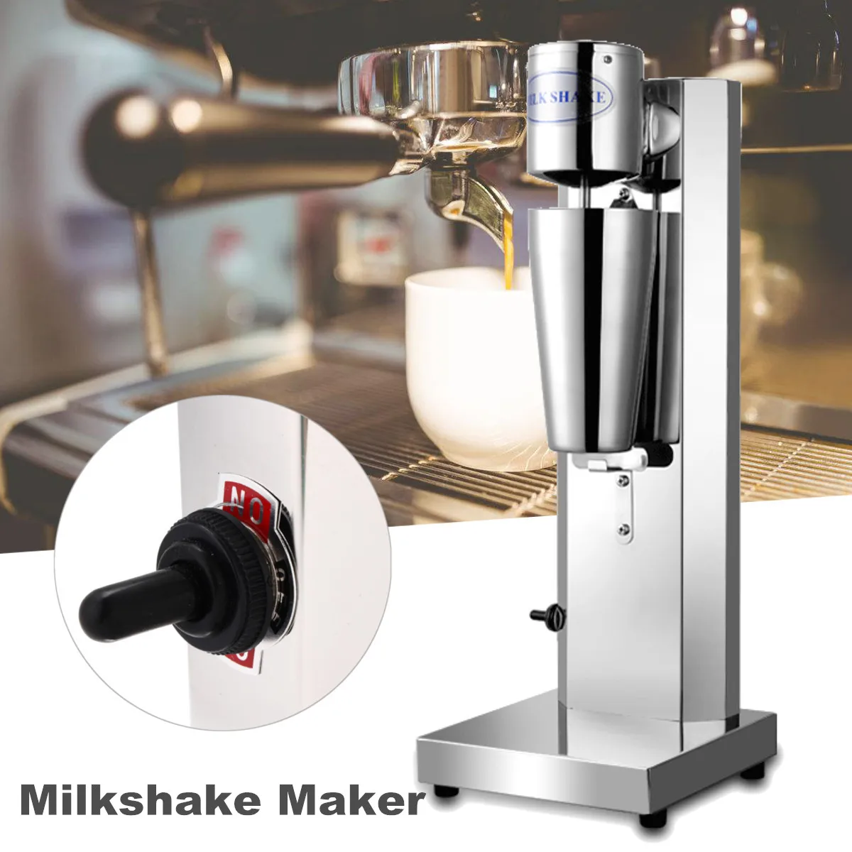 

800ml StainlessSteel Household Milkshake Machine Single Head Commercial Milk Tea Shop Electric Mixer Milk Bubble Machine Tool