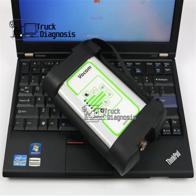 

truck Diagnostic tool for volvo Vocom 88890300 scanner with laptop install 2 software into 1 laptop/Hard Disk PTT