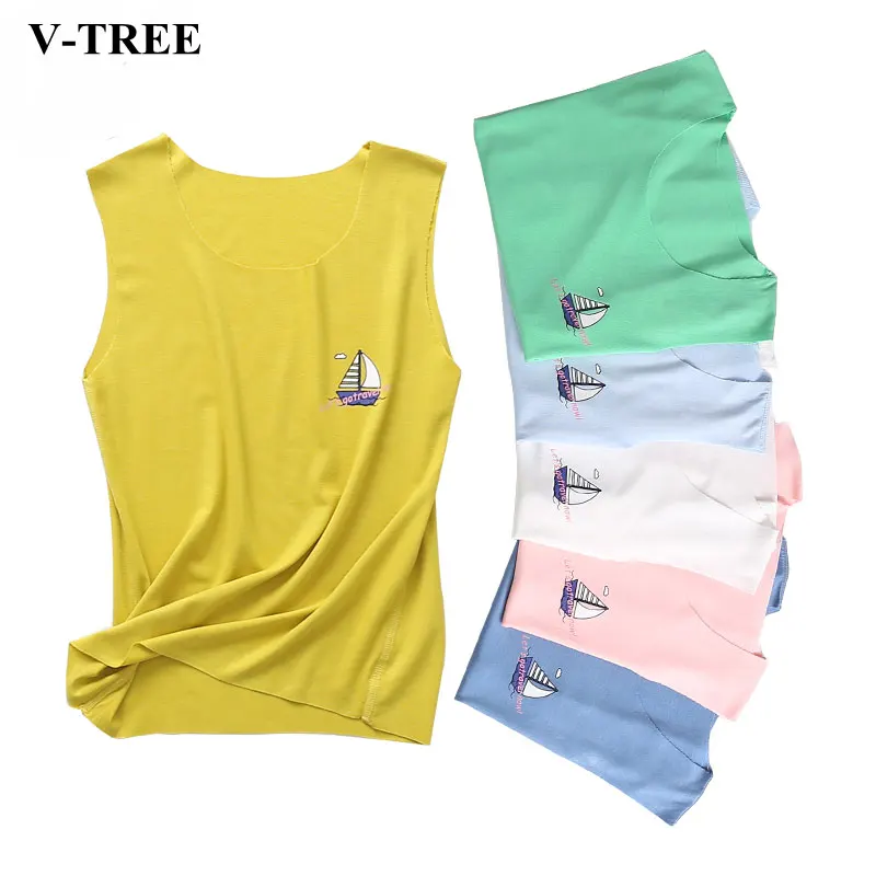 Лето 2019 детское нижнее белье модель майка ярких цветов для девочек хлопковое