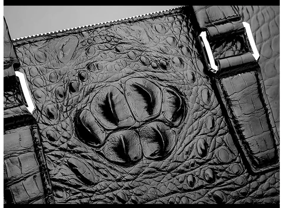 100% натуральная крокодиловая кожа мужской портфель из натуральной кожи черный