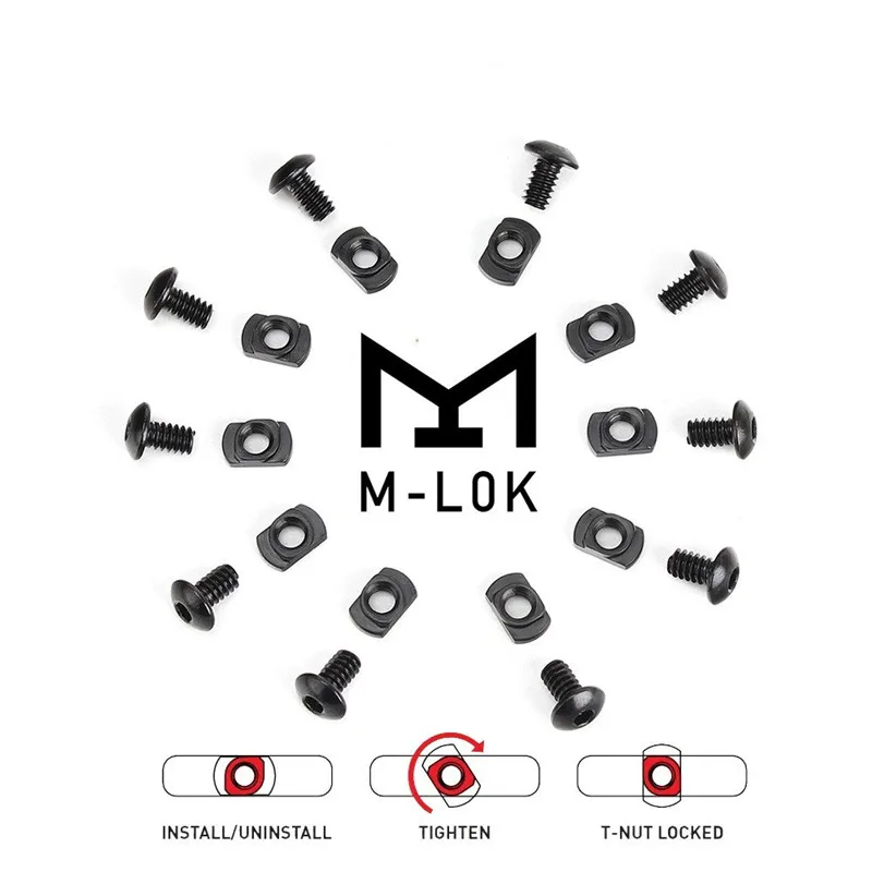 Аксессуары для охотничьей винтовки Keymod /MLOK рельсовая накладка Mlok винты и гайки