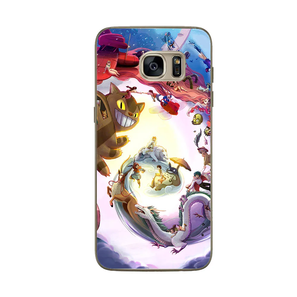 Cute Totoro Spirited Away Studio Ghibli Soft Silicon Phone Case Cover For Samsung S6 S7 Edge S8 S9 Plus A3 A5 A6 A7 A8 A9 Star |
