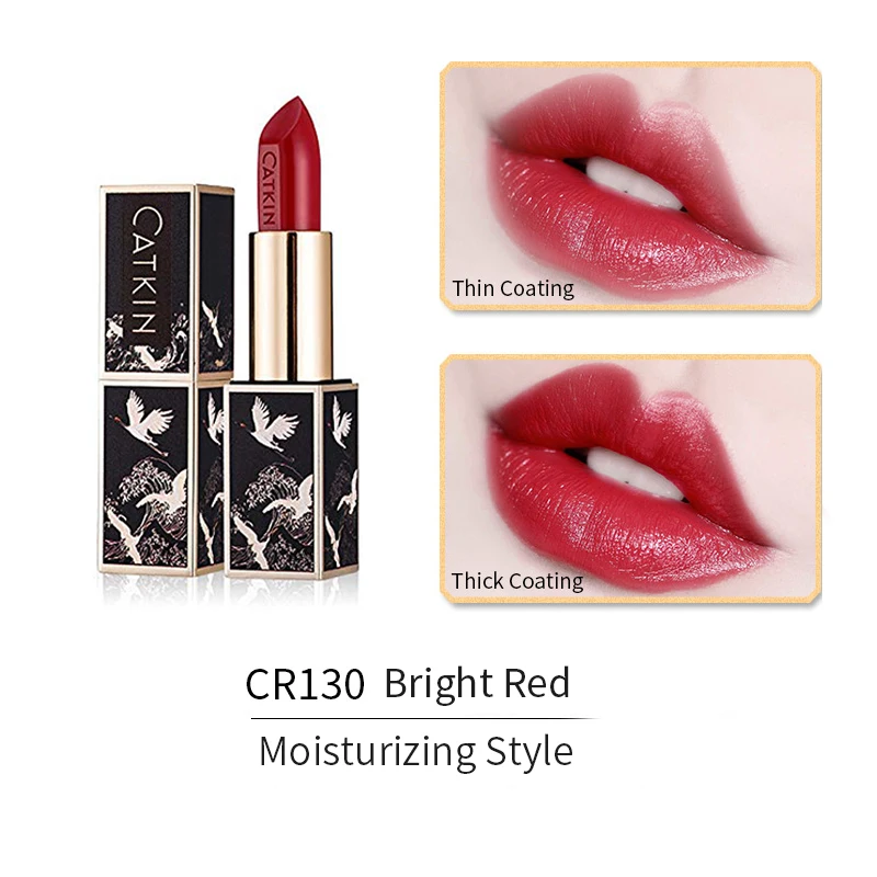 Color CR130 Китайская стильная губная помада, натуральная растительная эссенция, увлажняющая матовая губная помада, водостойкая, стойкая, без гормонов, для защиты губ, макияж - Цвет: Color CR130