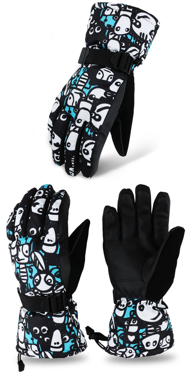 Зимние-30 утолщенные теплые лыжные перчатки для мужчин, женщин, детей, ветрозащитные водонепроницаемые регулируемые перчатки для сноуборда, альпинизма