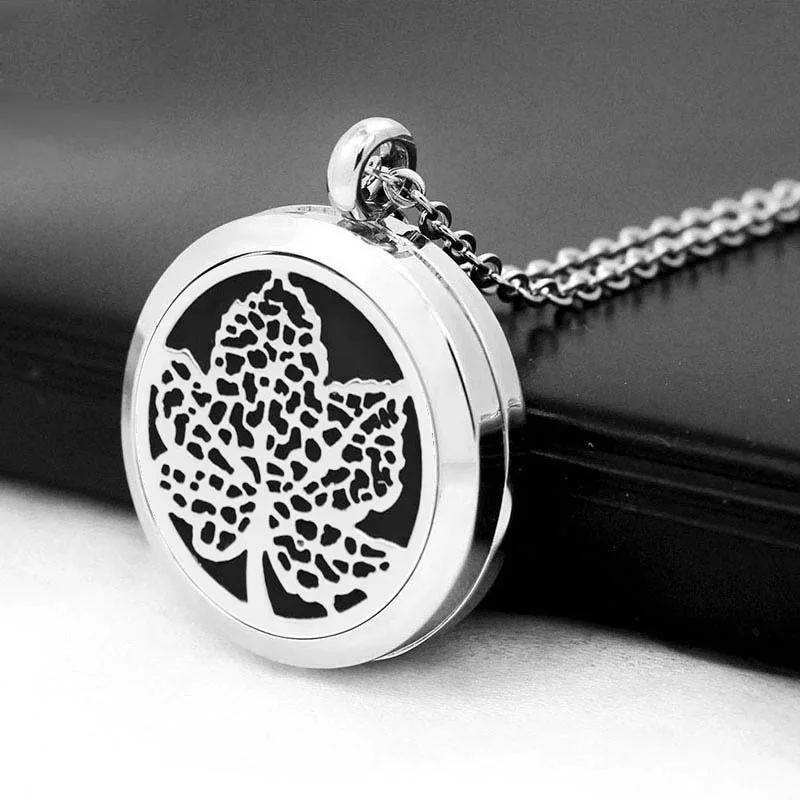 30 мм ожерелье из нержавеющей стали с распылителем эфирного масла смешанный стиль