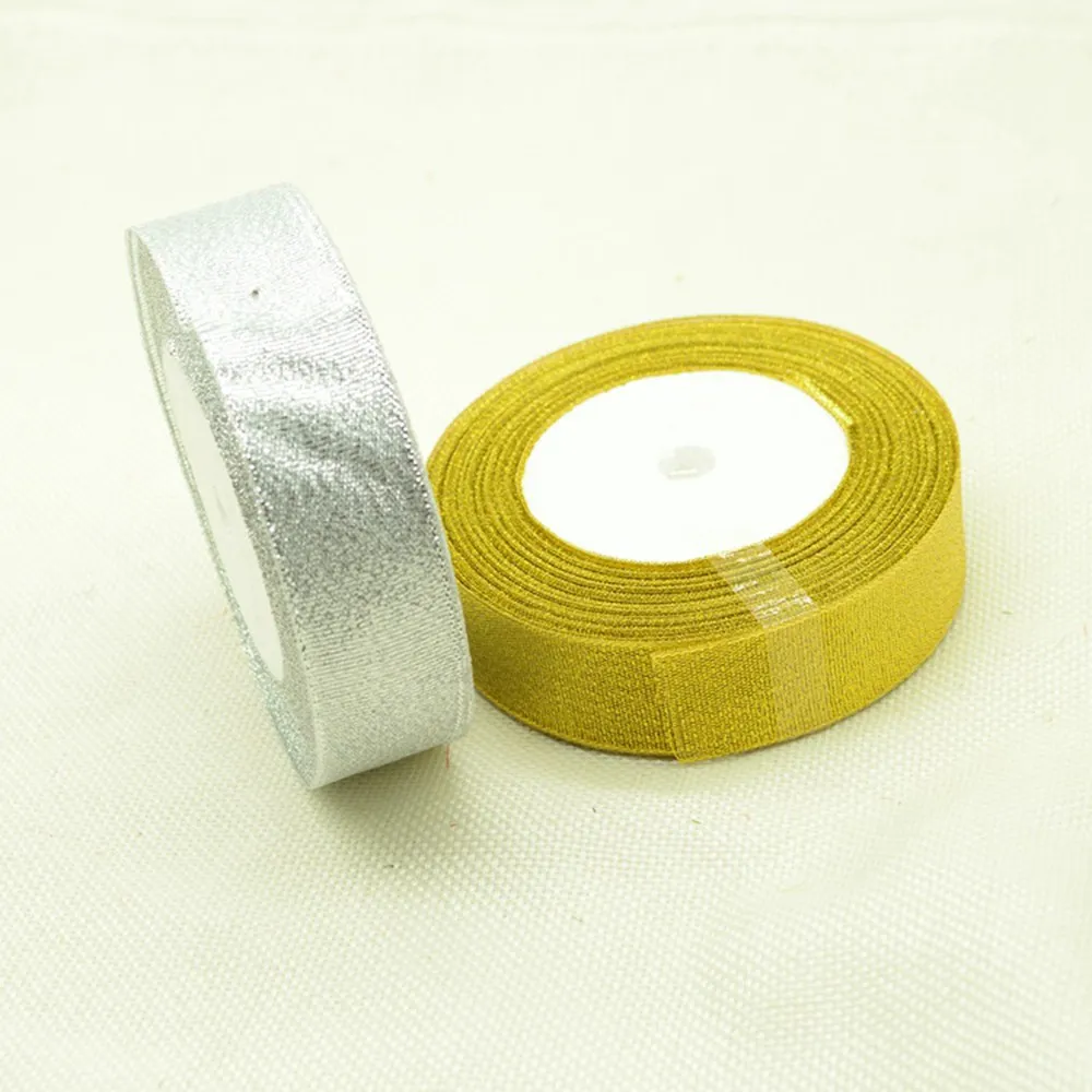 Gold silk Satin Ribbon 25Yards 25mm Packing Material DIY Craft Wedding Party Decoration Gifts box Wrapping Scrapbooking Supplies | Дом и сад