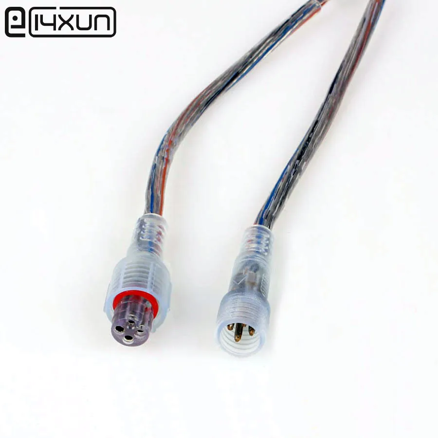 2 пары 4-контактных светодиодных лент питания постоянного тока водонепроницаемый