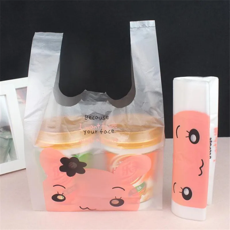 50 шт одноразовый Медведь хозяйственная сумка розничная продажа для бакалейный