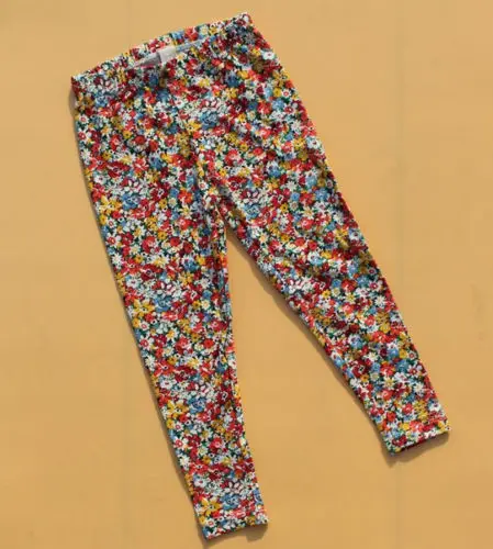 Комплект из 2 предметов разноцветные леггинсы с цветочным принтом для маленьких