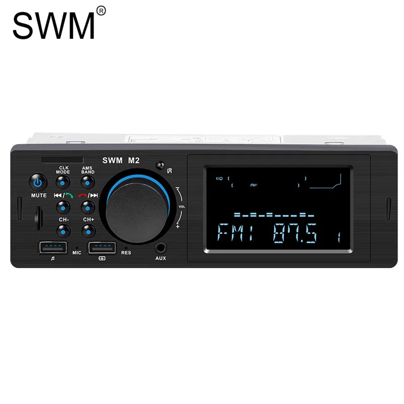 Car Radio Only SWM Автомобильный MP3-плеер мультимедийный двойной USB автомобильный Радио кассетный плеер 12 в Bluetooth громкая связь вызов автомобильный аудио Tf U диск Aux FM пульт дистанционного управления - Цвет: Car Radio Only