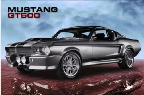 Шелби Мустанг Gt500 шелк постер декоративная стена картина 24x36inch | Дом и сад
