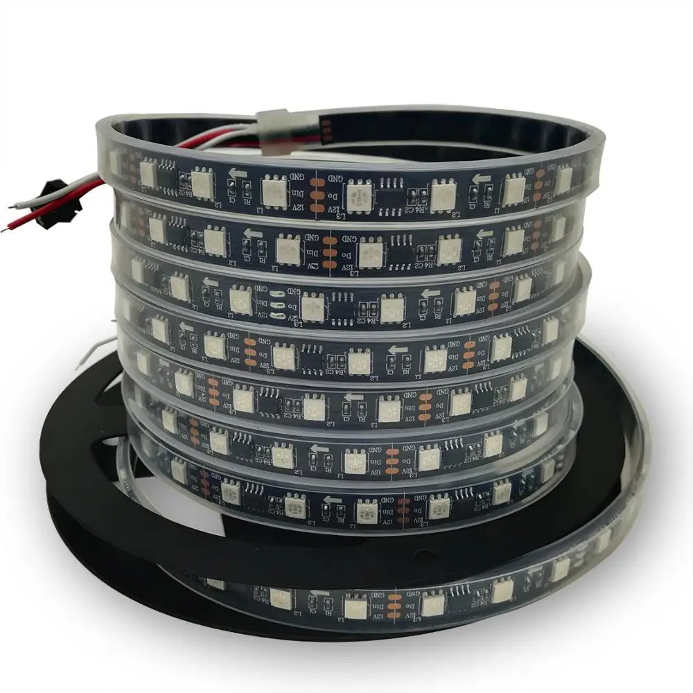 Цветная (rgb) светодиодный полоса WS2812 IC 5V лента 5 м rgb 5050 адресуемых WS2811 DC12V 2811 RGB