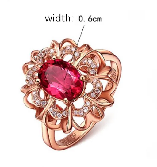 Женское кольцо с кристаллами Everoyal ювелирное украшение в виде цветка розового