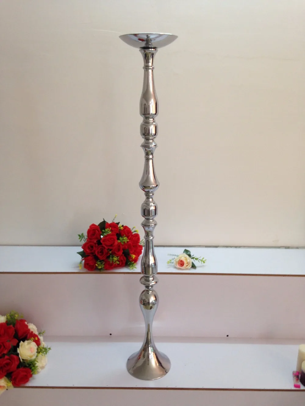 

new style 120cm /47.2" Silver wedding flower vase wedding table stand wedding decoration Wedding road leads 10 pcs/lot
