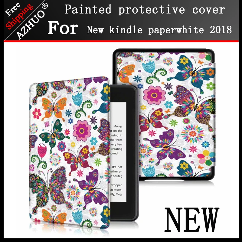 Смарт-чехол с принтом для Amazon New Kindle Paperwhite 2018 чехол 4 10 поколения - - Цена: 