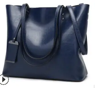 Blue Роскошные сумки из натуральной кожи, женская сумка, дизайнерская женская сумка на плечо, винтажные женские сумки через плечо для женщин, высокое качество, C1079 - Color: Blue