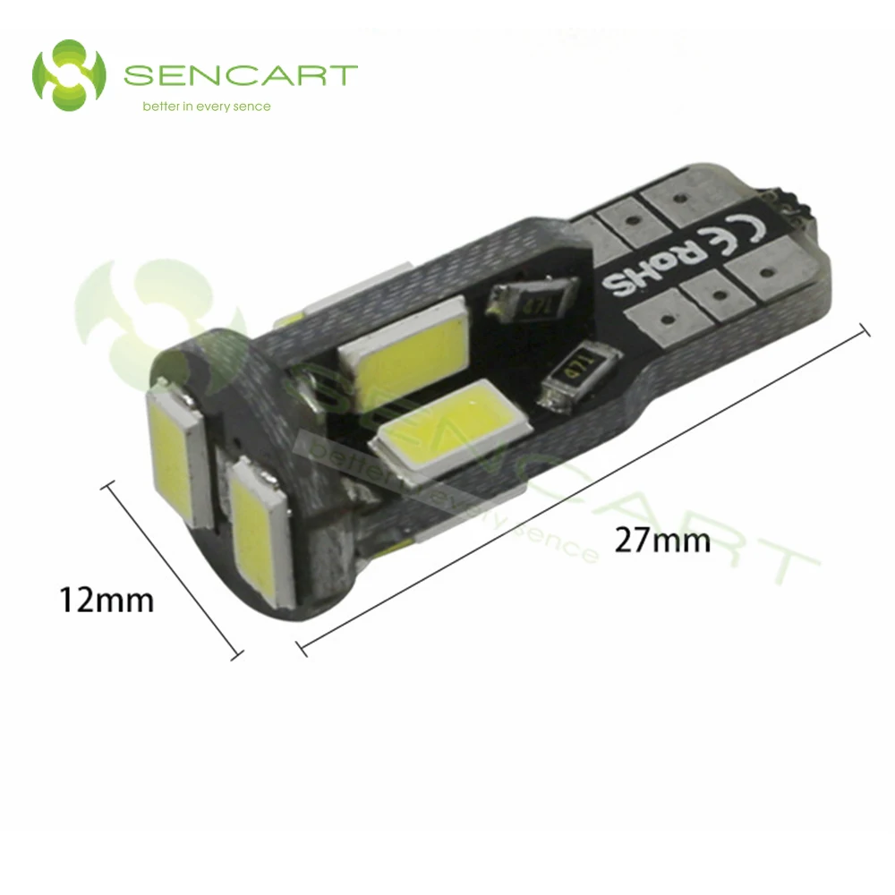 2 шт. T10 W5W 10SMD 5630LED автомобильная лампа для боковых габаритных клиновых номерных