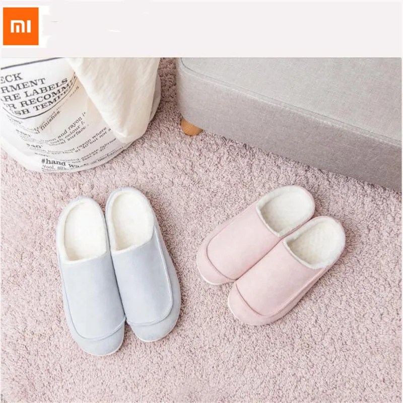 Xiaomi one cloud/Замшевые домашние тапочки из хлопка со съемной стелькой мягкие удобные
