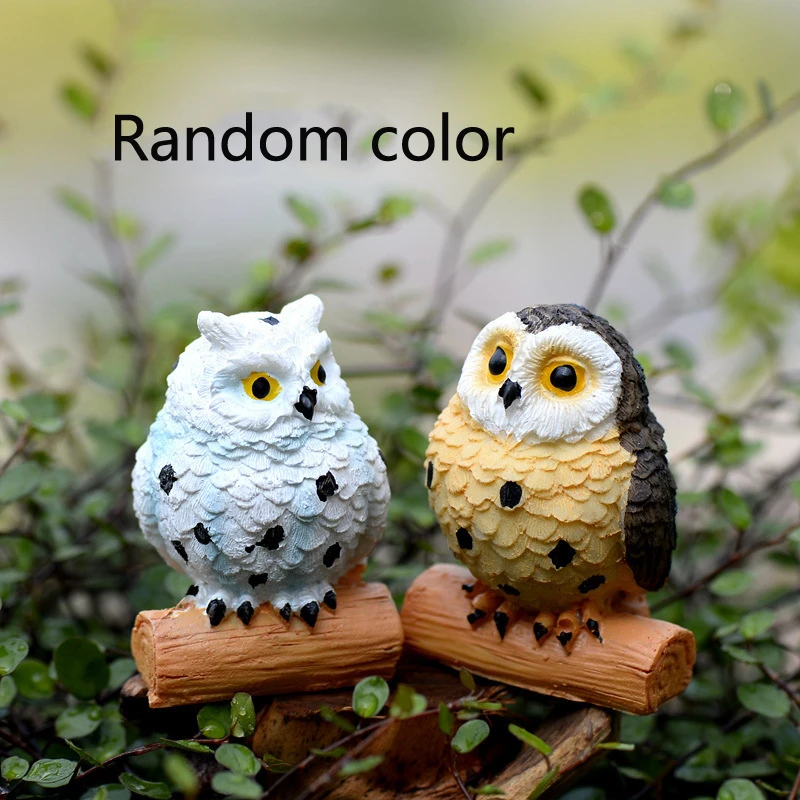 1 шт. милый мультяшный Сова микро пейзаж животное Смола Сделай Сам сад украшение