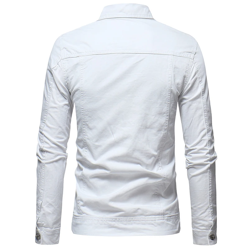 

6 Colors 2021 Winter Clothing Men's Pure Color Casual Fit Jacket Long Sleeve Bomber Jacket Male Outwear Overcoat Slim Coat M-3XL