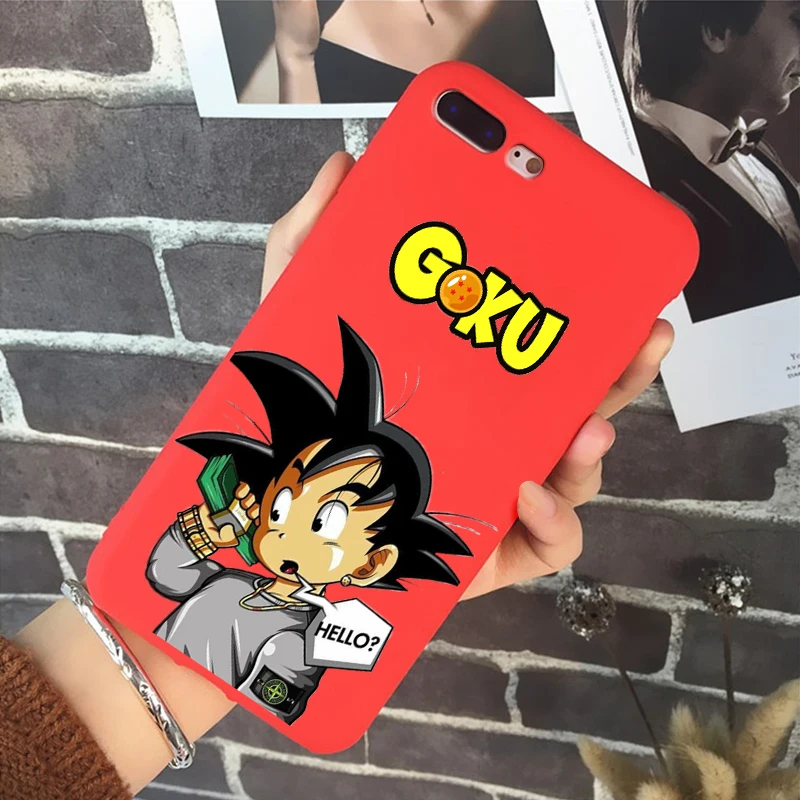 R-5677 Dbz Dragon Ball Z Супер Гоку мягкий силиконовый карамельный цвет чехол для телефона для iPhone 11 pro X XR XS MAX 6 7 8 plus 6s TPU - Цвет: R-5677