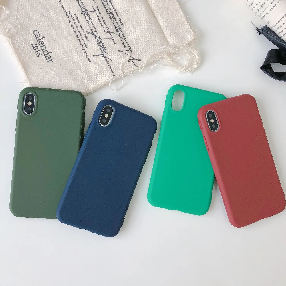 ТПУ карамельного цвета резиновый силиконовый чехол для iPhone 7 7Plus Матовый Мягкий