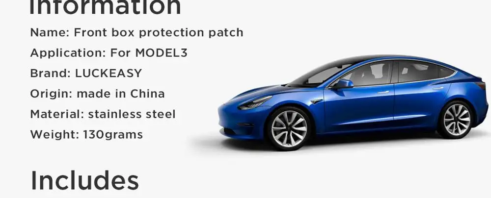 LUCKEASY Передняя Коробка багажника двигателя багажная панель бампера для Tesla модель 3- на заказ Передняя Коробка защитная накладка