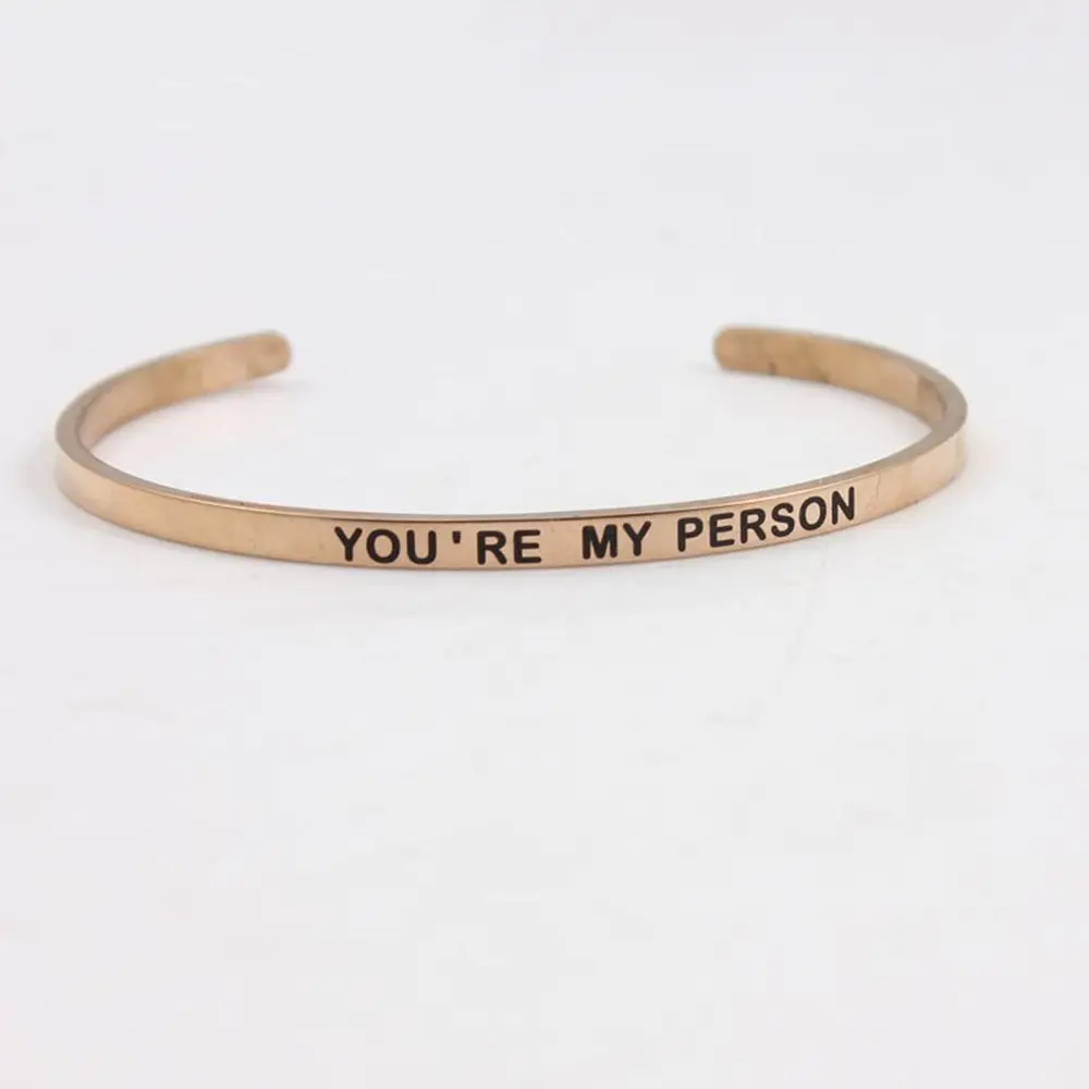Новая мода Горячая розовое золото/серебро сплав письмо YOU'RE MY Personal ювелирные изделия подарок для пары креативный браслет