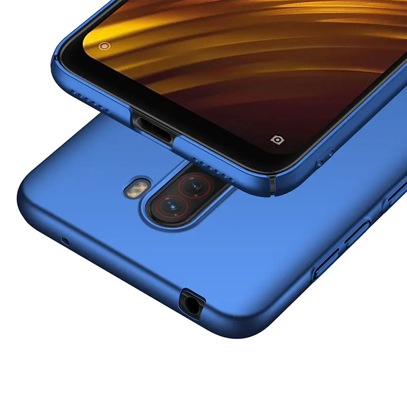 for Xiaomi Pocophone F1 case cover Poco Hard PC Cover Case global Full frosted Back 6.18'' |