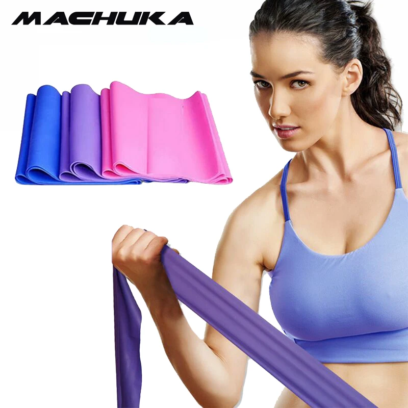 Machuka Новое поступление 1.5 м Йога резиновые эластичные Эспандеры стрейч Пилатес