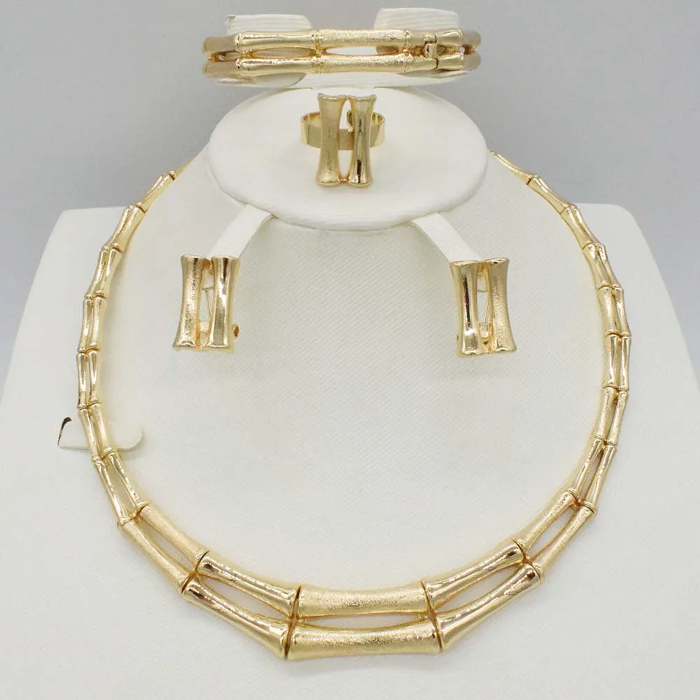 Conjunto de joyas de oro de Dubái, cuentas africanas de boda nigeriana, conjunto de joyas nupciales de cristal, joyería etíope de diamantes de imitación, parure
