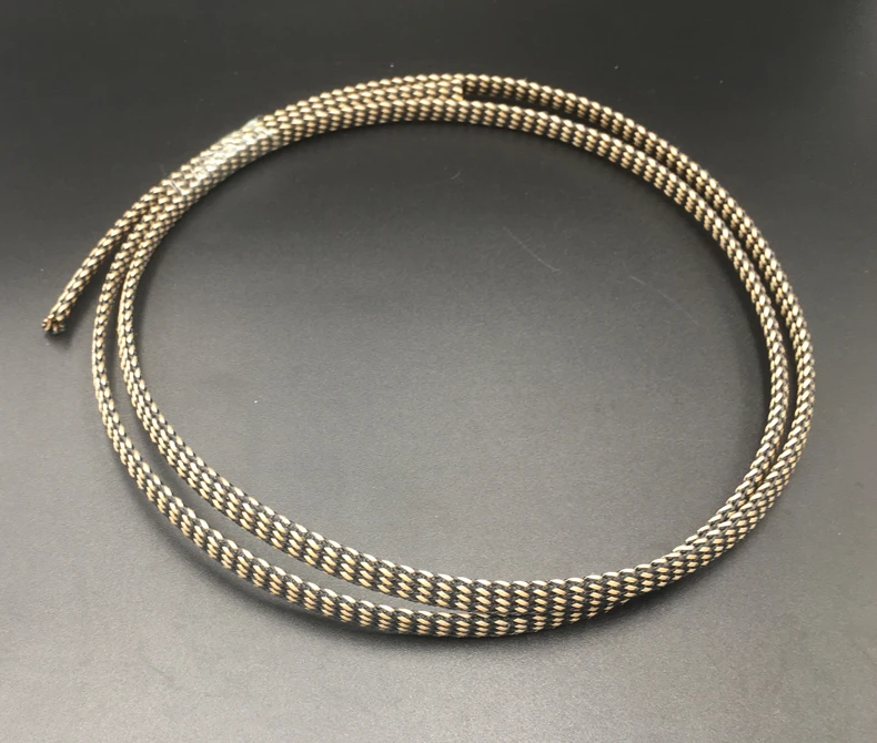 Black Gold Flat Yarn 20 мм белый зеленый красный оранжевый высокой плотности сетчатый предохранитель RC автомобиль расширяемый нейлон змеиная оплетка ПЭТ Защитная оболочка провода кабель рукав - Цвет: Black Gold Flat Yarn