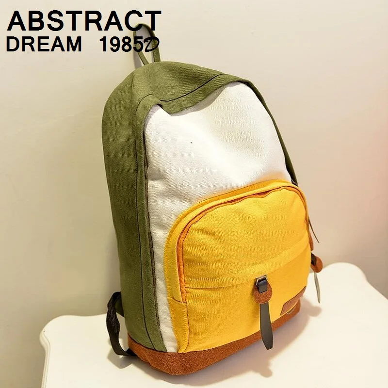 

2019 Classic Korean Unisex Backpack Young people's choice Panelled schoolbag woman designer men quality travel Canvas Backpack