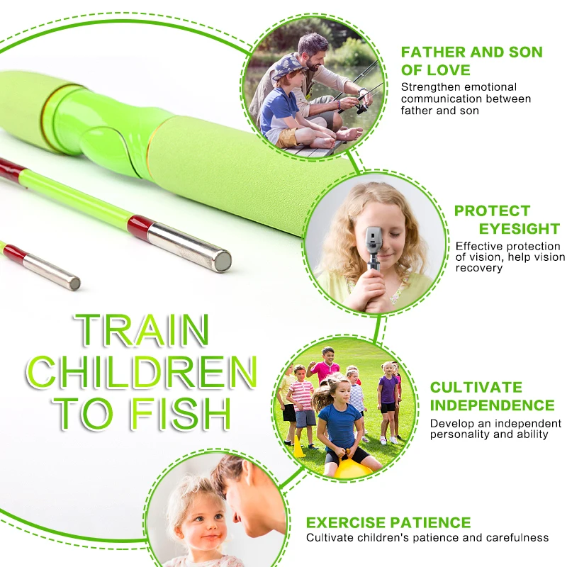 Детские спиннинговые удочки DONQL Удочка из стекловолокна телескопическая удочка
