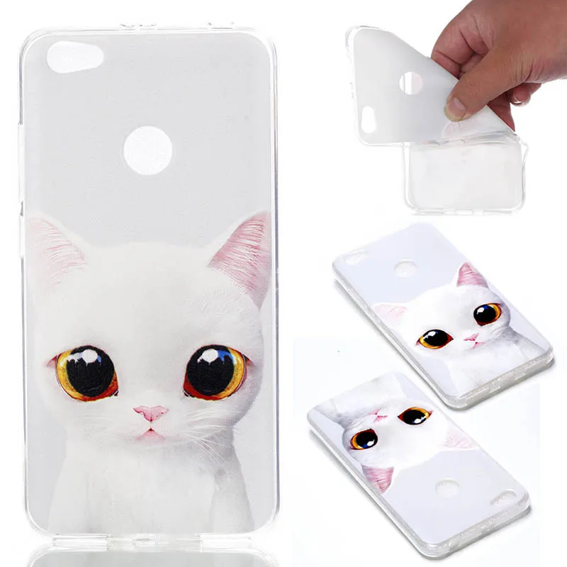 Cute Cat Fashion Flora For Xiaomi Redmi 4 Cases Transparent Silicon TPU Phone Note 5A |
