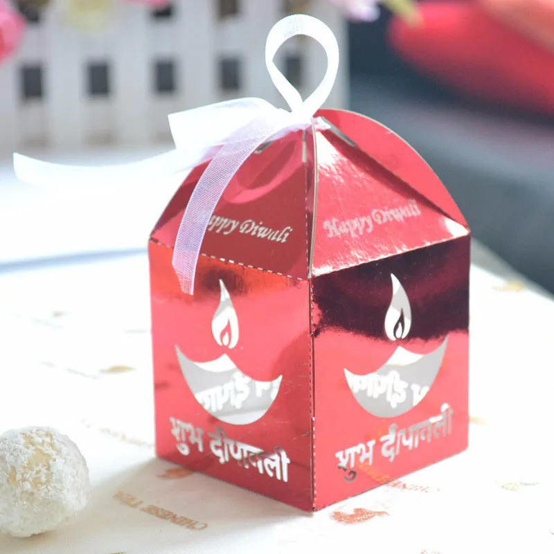 Лазерная резка бумаги happy diwali продукты партии индийские Подарочная коробка/идеи