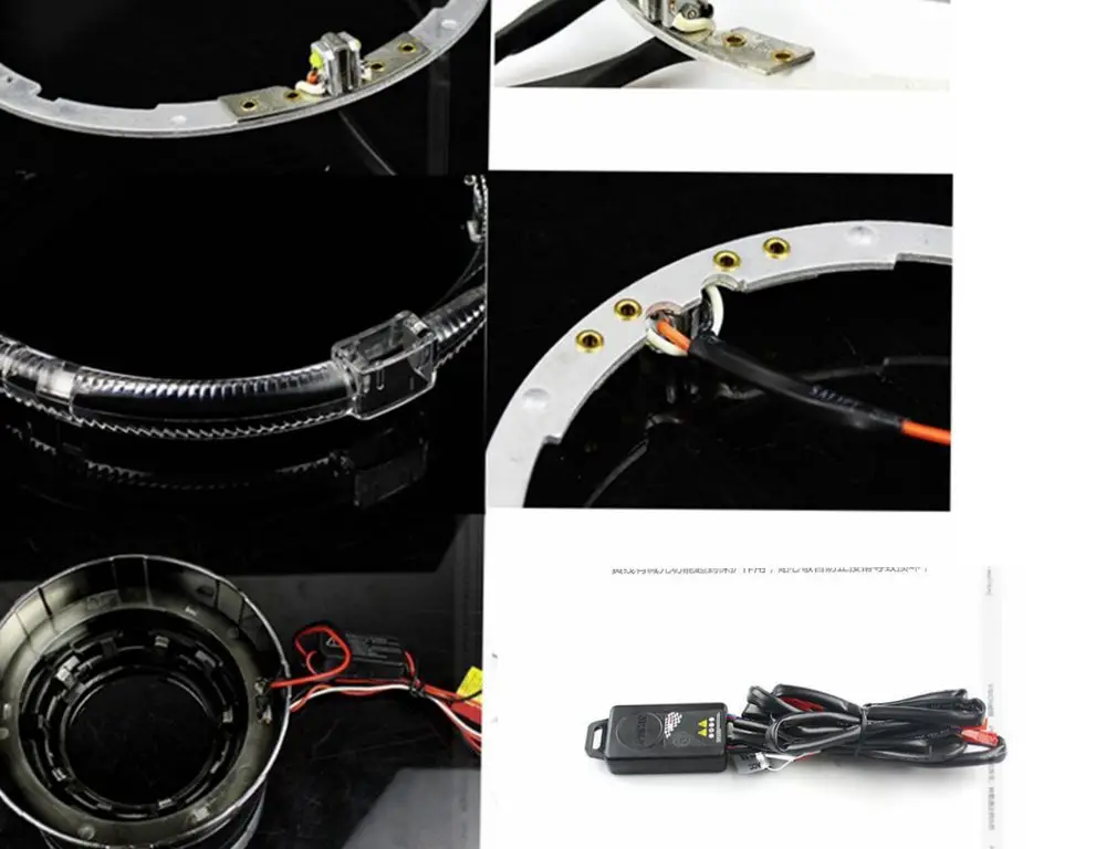 2 шт. 5 дюймов led DRL Дневной Бег глаза ангела Биксеноновые ксеноновые линзы