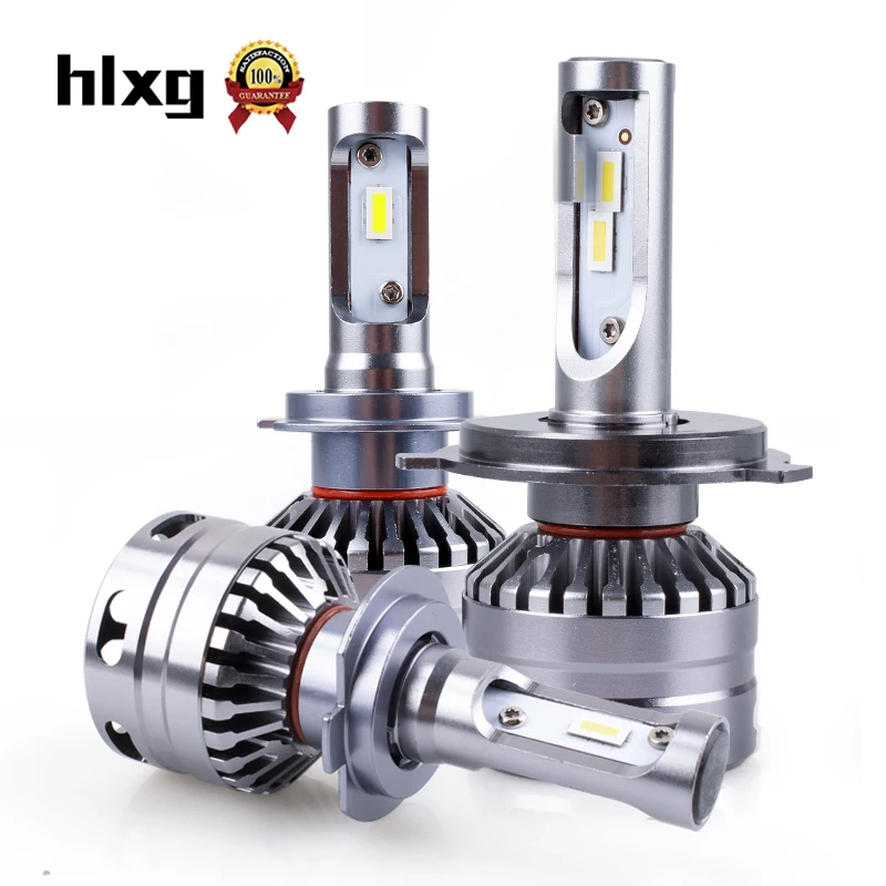 HLXG H7 H1 H3 H11 9005 HB3 светодиодный 9006 HB4 H4 головной светильник 6000K 12V 24V для внедорожного