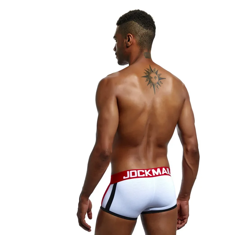 JOCKMAIL, Брендовое сексуальное мужское нижнее белье, боксеры с эффектом пуш-ап, боксеры, шорты, дышащая мужская посылка, увеличивающее мягкость, нижнее белье для геев