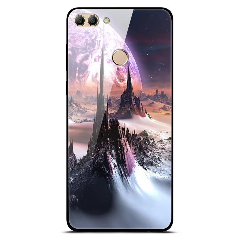 07 Для huawei P Smart Enjoy 7S чехол из закаленного стекла с изображением планеты космос, стеклянный чехол-накладка для huawei P Smart Coque Shell PSmart - Цвет: 07