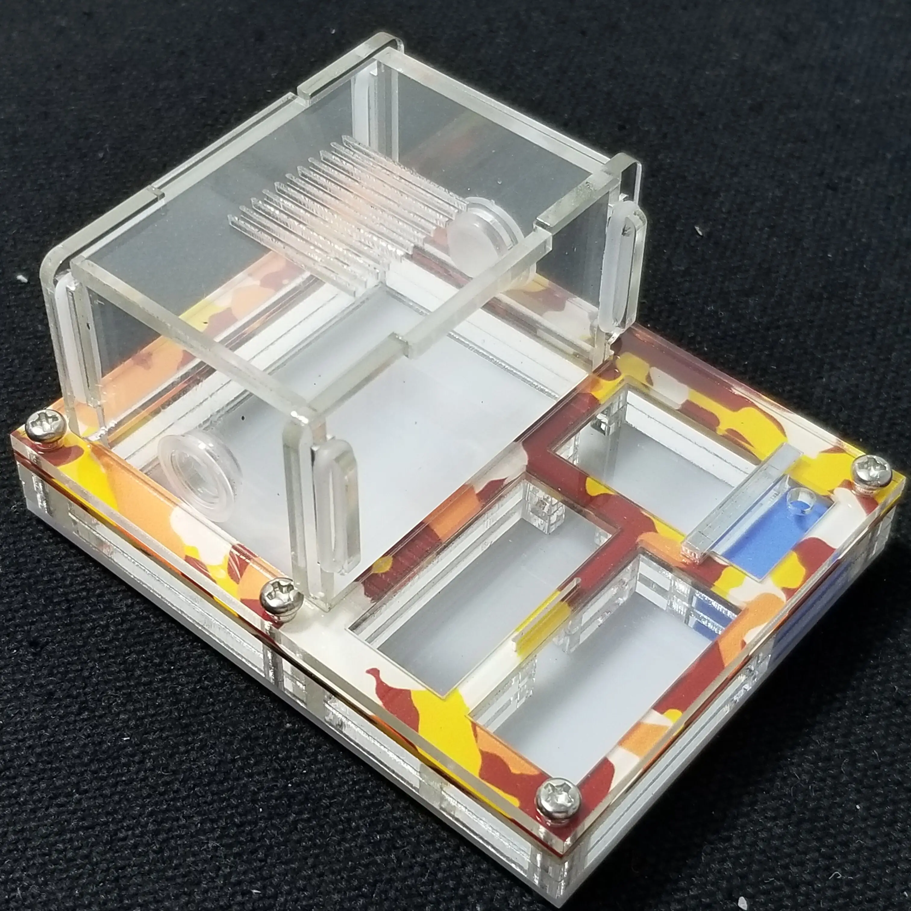 Мини DIY акриловое плоское Муравьиное гнездо с зоной кормления муравьиный домик