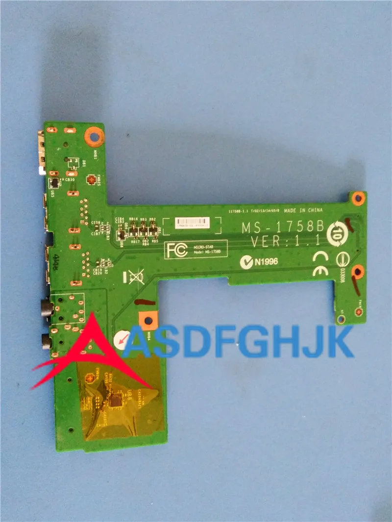 

Original FOR MSI Gp70 HDMI USB Audio Card Slot Board 142k095950 Ms-1758b Fully Tested