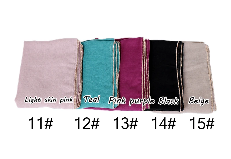 Solid hijab scarf gold beads muslim cotton scarves chain plain wraps shawls maxi fashion headband long 180*80cm |